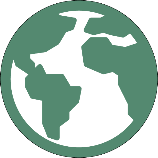 Globus ikon der repræsenterer valg af sprog