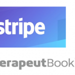Stripe og Terapeut Bookings logoer sammen