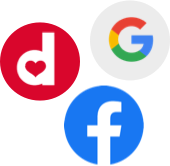 Sygeforsikringen danmark, Google og Facebook logo