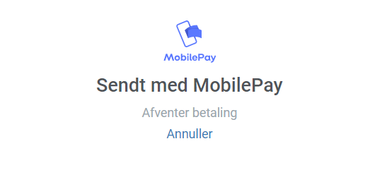 MobilePay Invoice-ikon der afventer betaling
