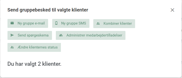 Gruppebeskeder i Terapeut Booking