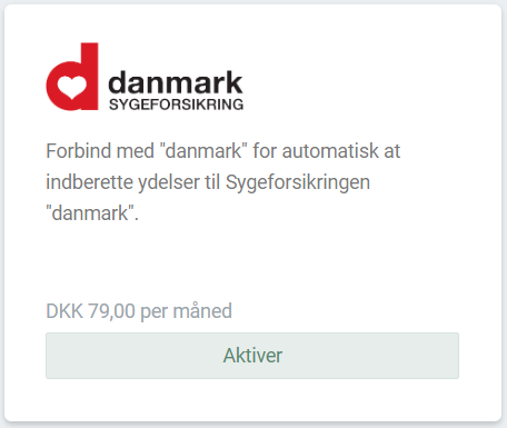 Danmark-app'en under Apps-menuen